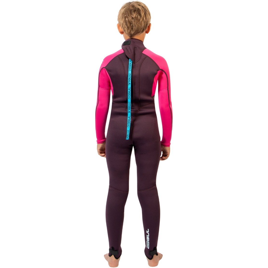 2026 Gul Junior G-Force Natur 3/2mm Back Zip Wetsuit GF1307-PUPI - Purple / Pink